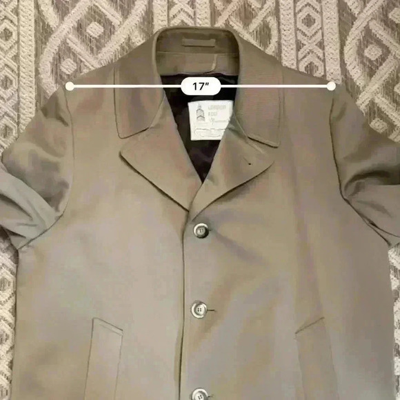 Vintage Mens Sz 40 LONDON FOG Trench Coat Tan with Zip Out Winter Liner Long - Picture 9 of 11